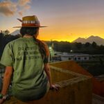 Do Justice. Love Mercy. Walk Humbly. Brandi Voth Overlooking the village of San Tomas and El Fuego Volcano near Antigua, Guatemala.